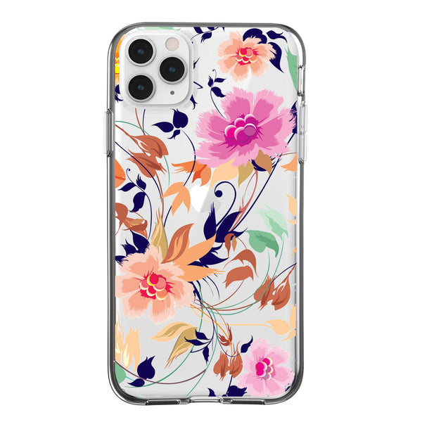 Clear Floral Case - Wild Flowers 2 - DeLuxx Brand
