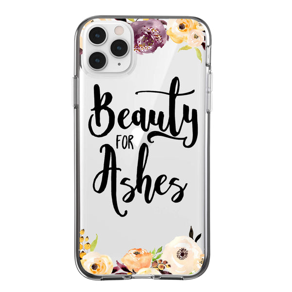 Clear Floral Case - Beauty for Ashes - DeLuxx Brand