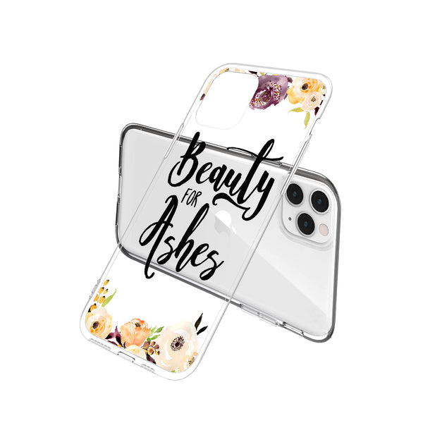 Clear Floral Case - Beauty for Ashes - DeLuxx Brand