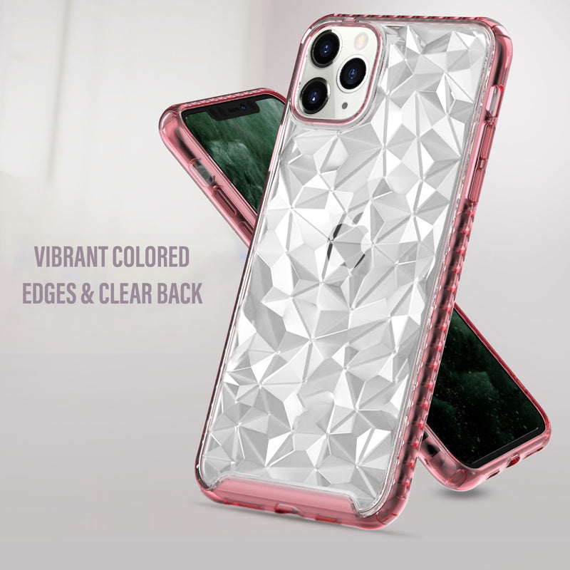 Clear 3D Diamond  Geometric Case - Gray - DeLuxx Brand