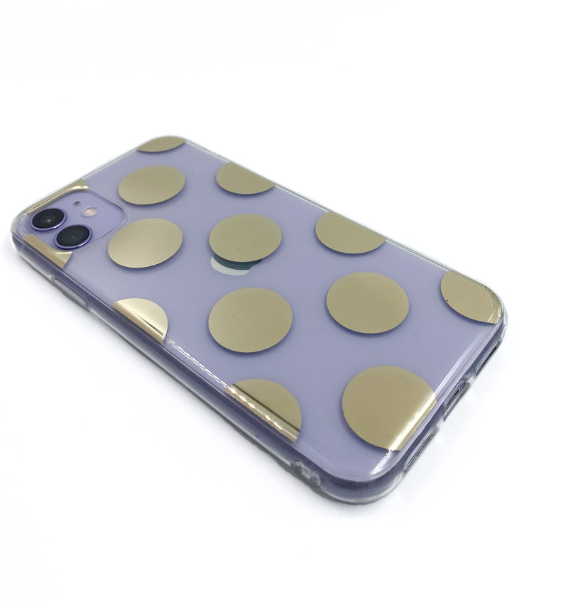 Clear Case - Gold Circles - DeLuxx Brand