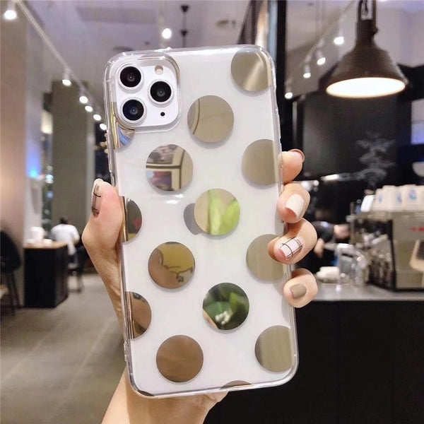 Clear Case - Gold Circles - DeLuxx Brand