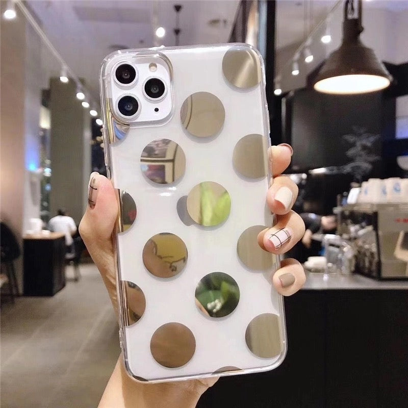 Clear Case - Gold Circles - DeLuxx Brand