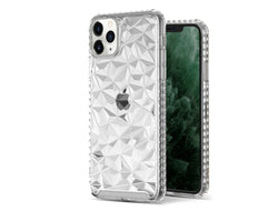 Clear 3D Diamond Geometric Case - Clear - DeLuxx Brand