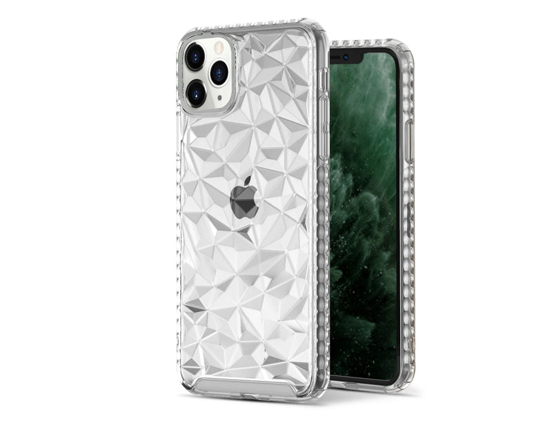 Clear 3D Diamond Geometric Case - Clear - DeLuxx Brand