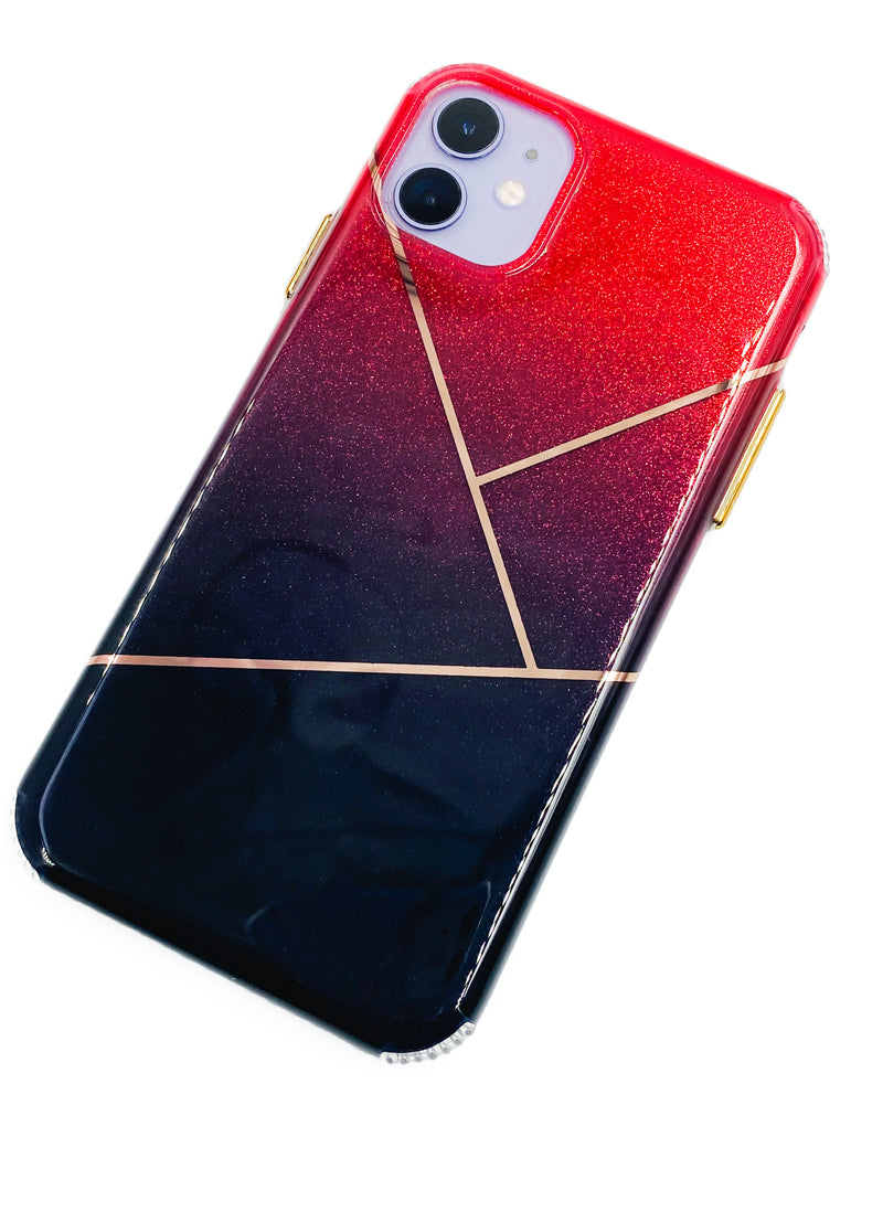 Ombré Glitter Geometric Phone Case - DeLuxx Brand