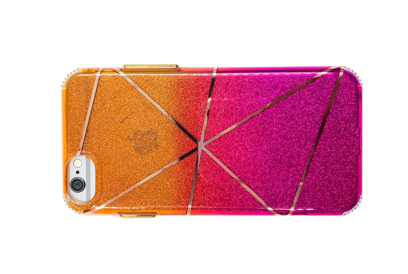 Ombré Glitter Geometric Phone Case - DeLuxx Brand