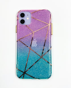 Ombré Glitter Geometric Phone Case - DeLuxx Brand