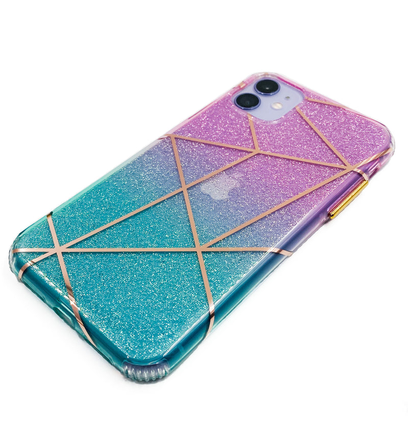 Ombré Glitter Geometric Phone Case - DeLuxx Brand