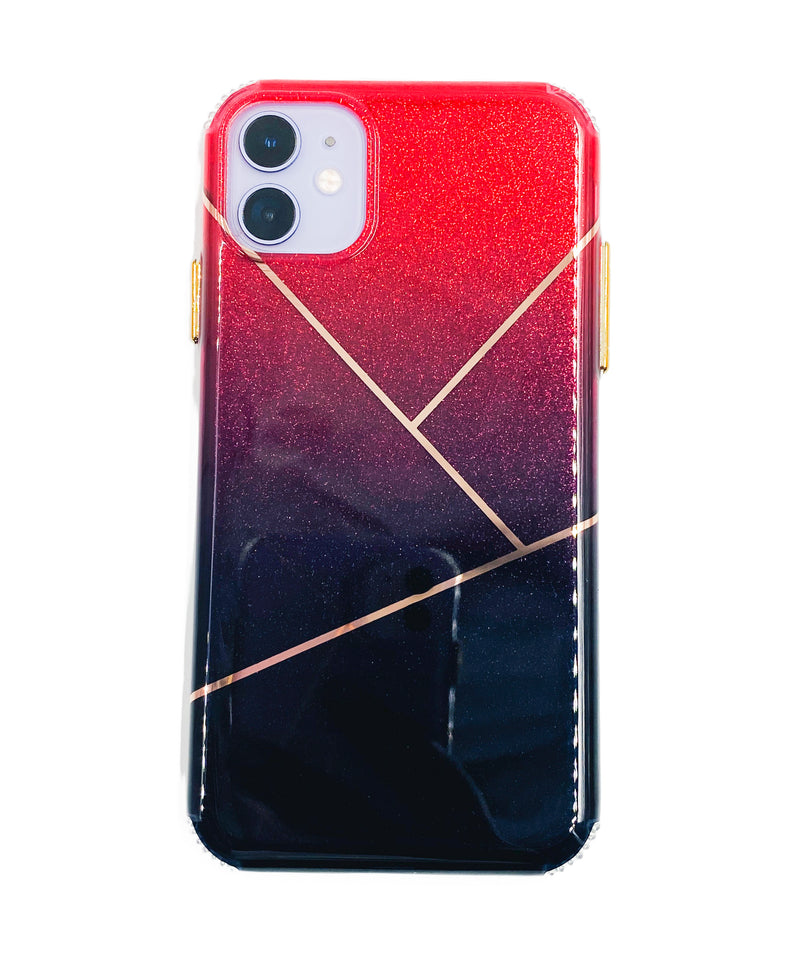 Ombré Glitter Geometric Phone Case - DeLuxx Brand