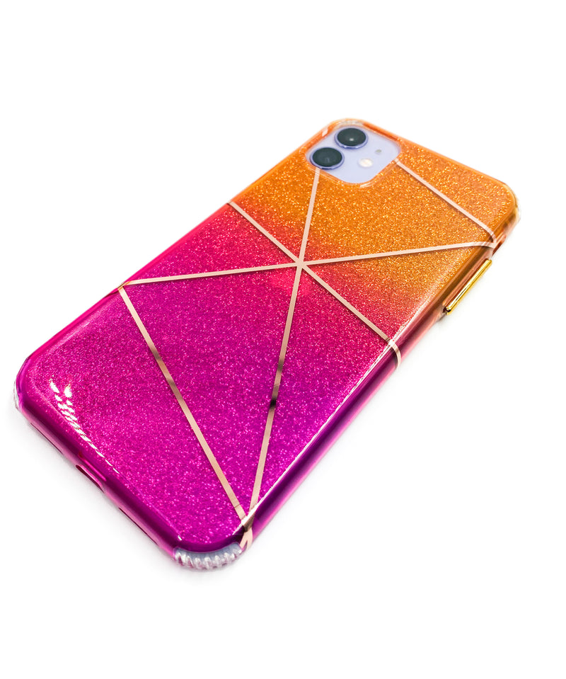 Ombré Glitter Geometric Phone Case - DeLuxx Brand