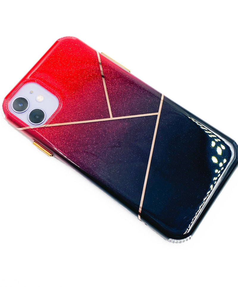 Ombré Glitter Geometric Phone Case - DeLuxx Brand