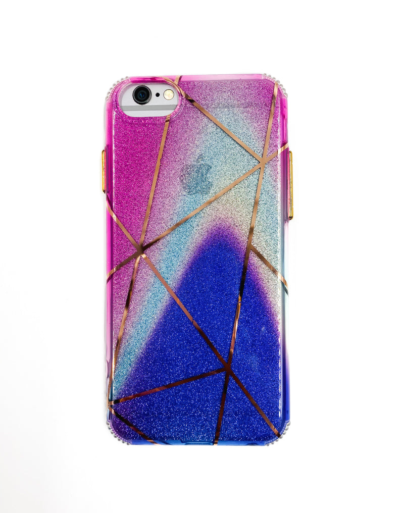 Ombré Glitter Geometric Phone Case - DeLuxx Brand