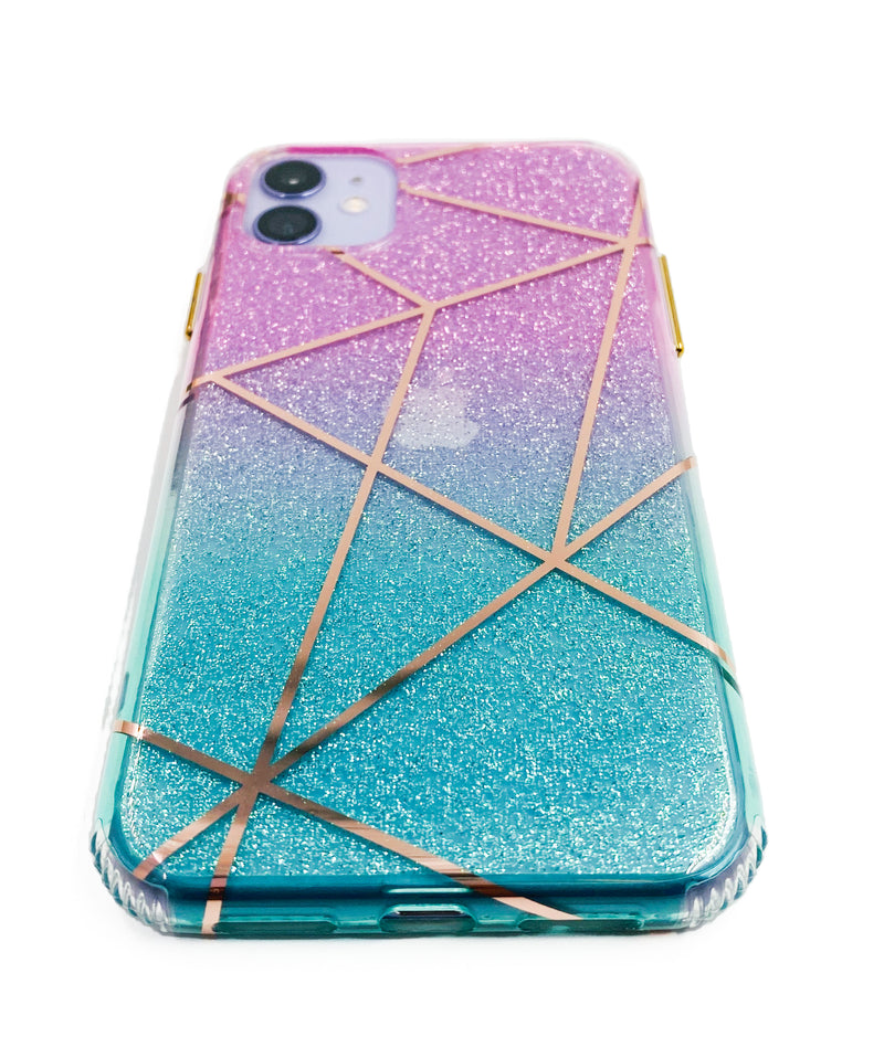 Ombré Glitter Geometric Phone Case - DeLuxx Brand